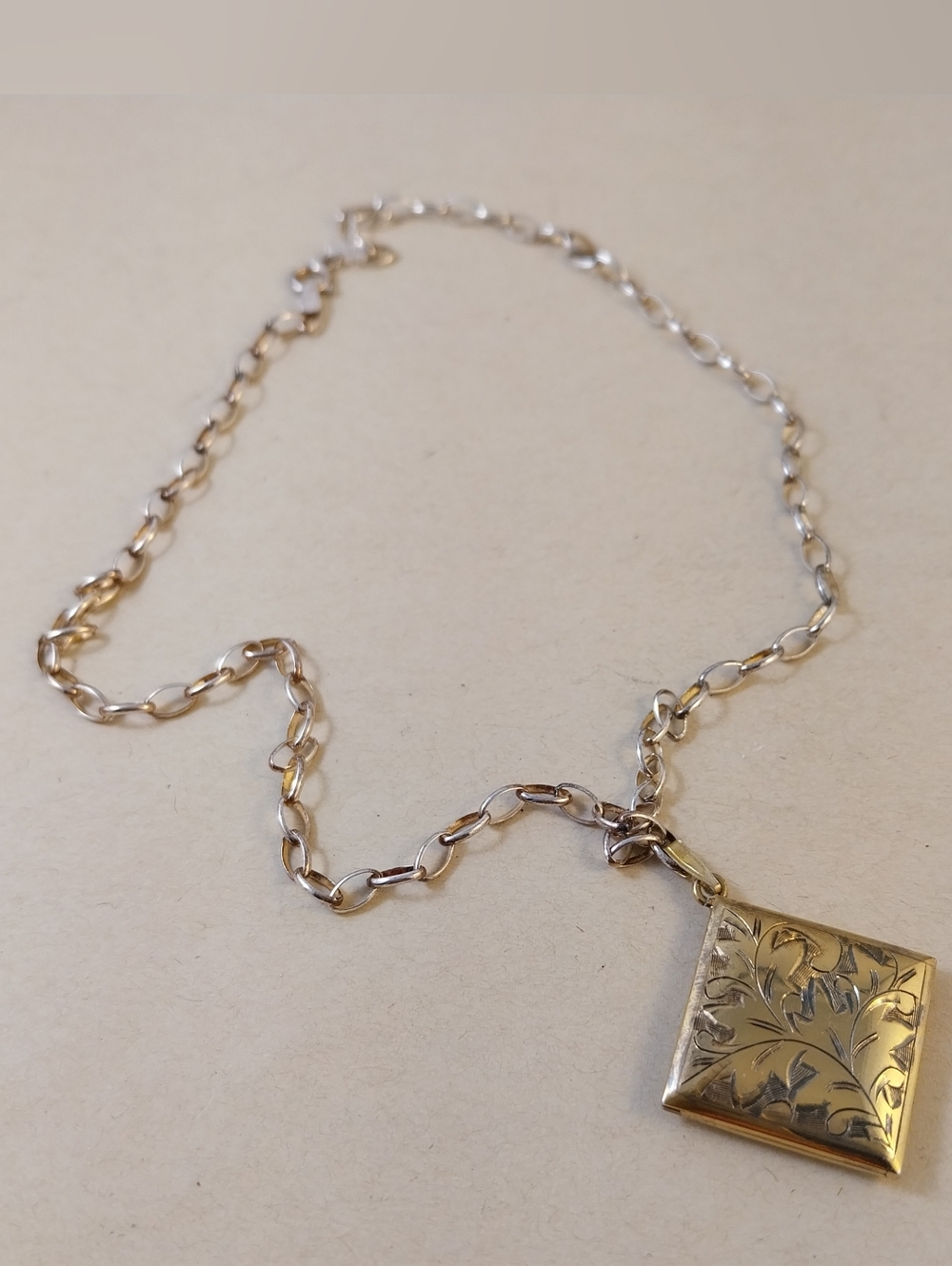Sterling Silver Floral Engraved Pendant Necklace - Women's Jewelry - Picture 4 of 15